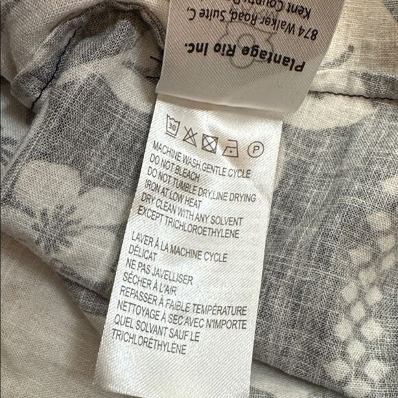 FARM RIO Macaw Elegance Uni Linen-blend Shirt In Black M - Picture 7 of 7